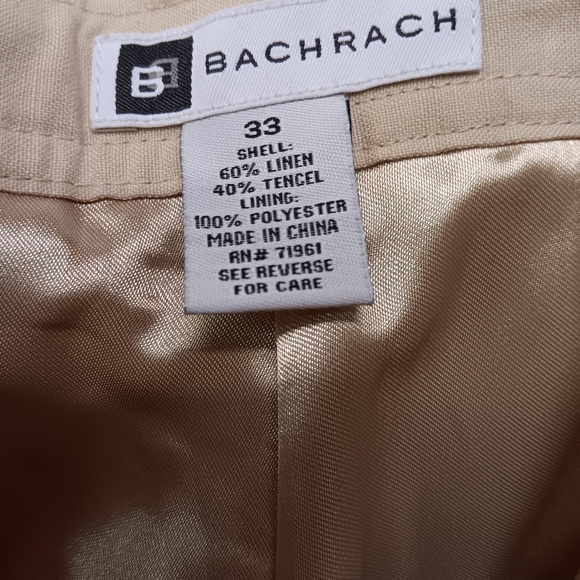 BACHRACH Mens Riviera Linen Pants - Picture 4 of 10